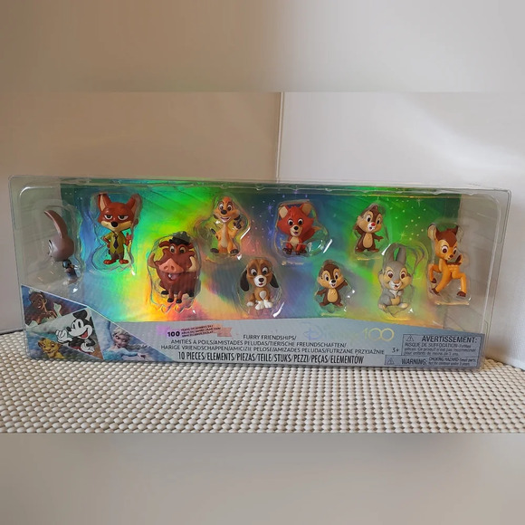 Disney 100 Furry Friendships Figurines 10pcs